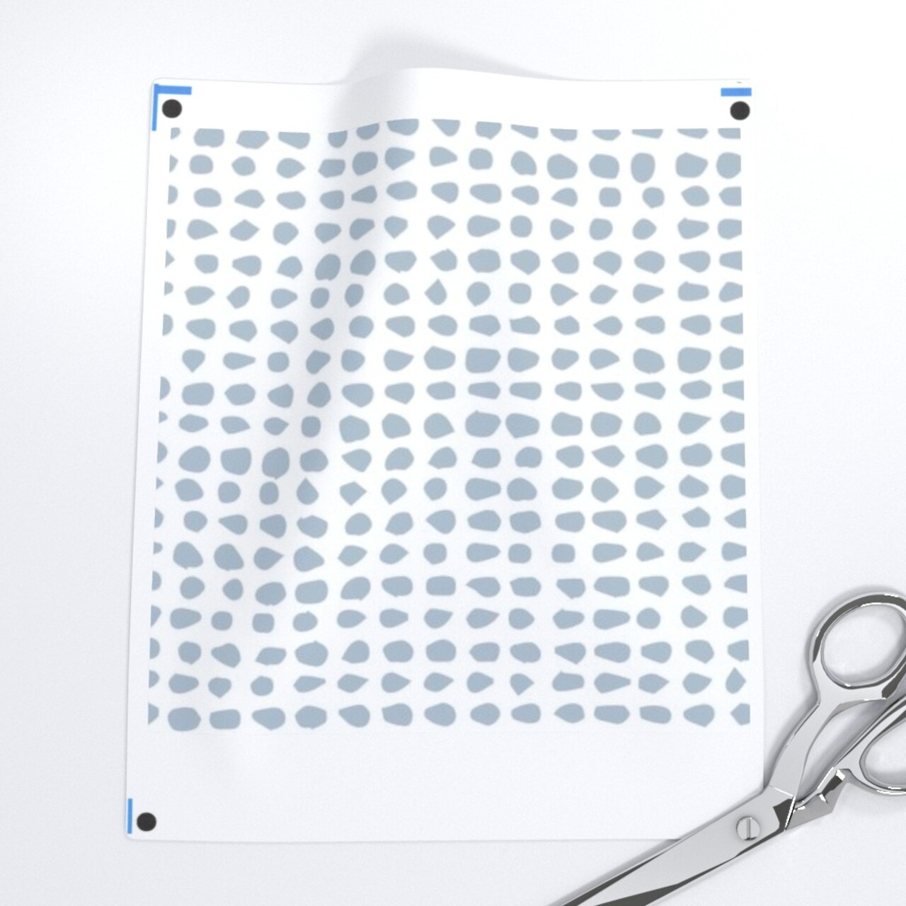 Gray Blue Dots Minimal Simple Modern Neutral Custom Printed Fabric by Spoonflower Various Fabrics by the Yard or Fat Quarter